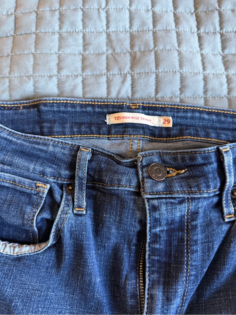 Levi's 721 High Rise Skinny Jeans - Denim Blue